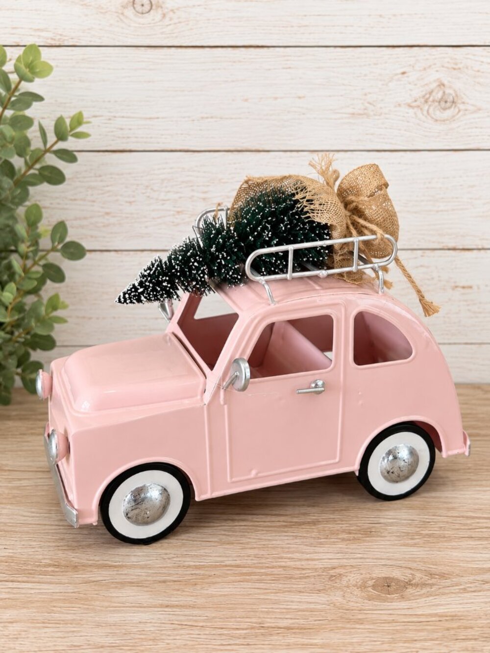 Hobby Lobby Pink Vintage Car Christmas Tree Holiday Decor 11” NWT